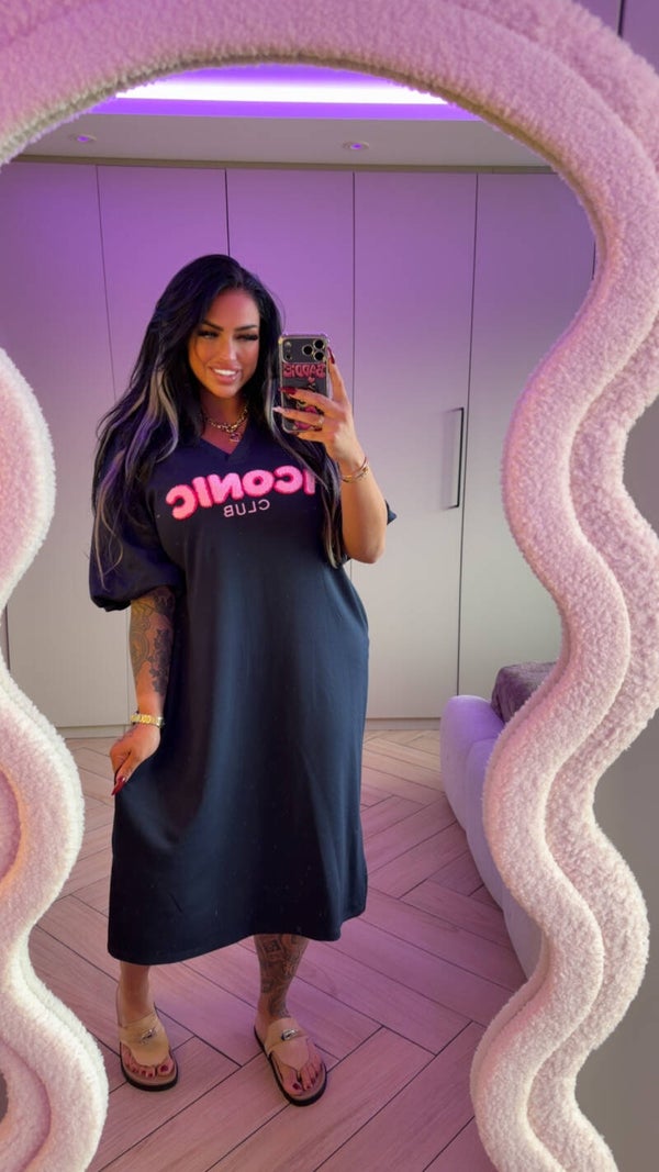 Iconic sweater jurk in 2 kleuren