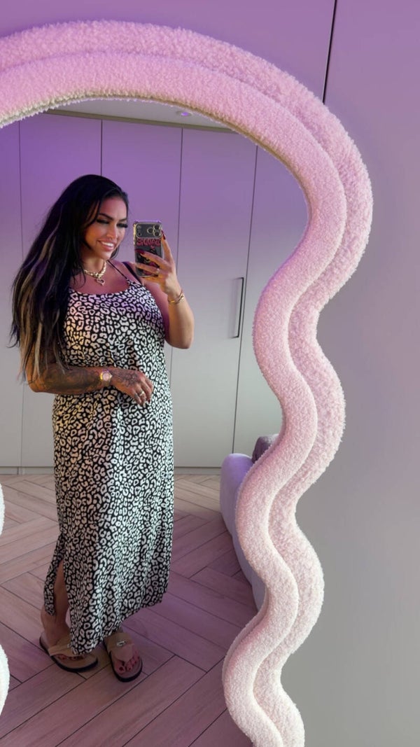 Panter spaghetti jurk