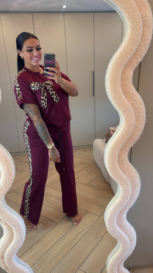 Panter comfy pak met strik Bordeaux