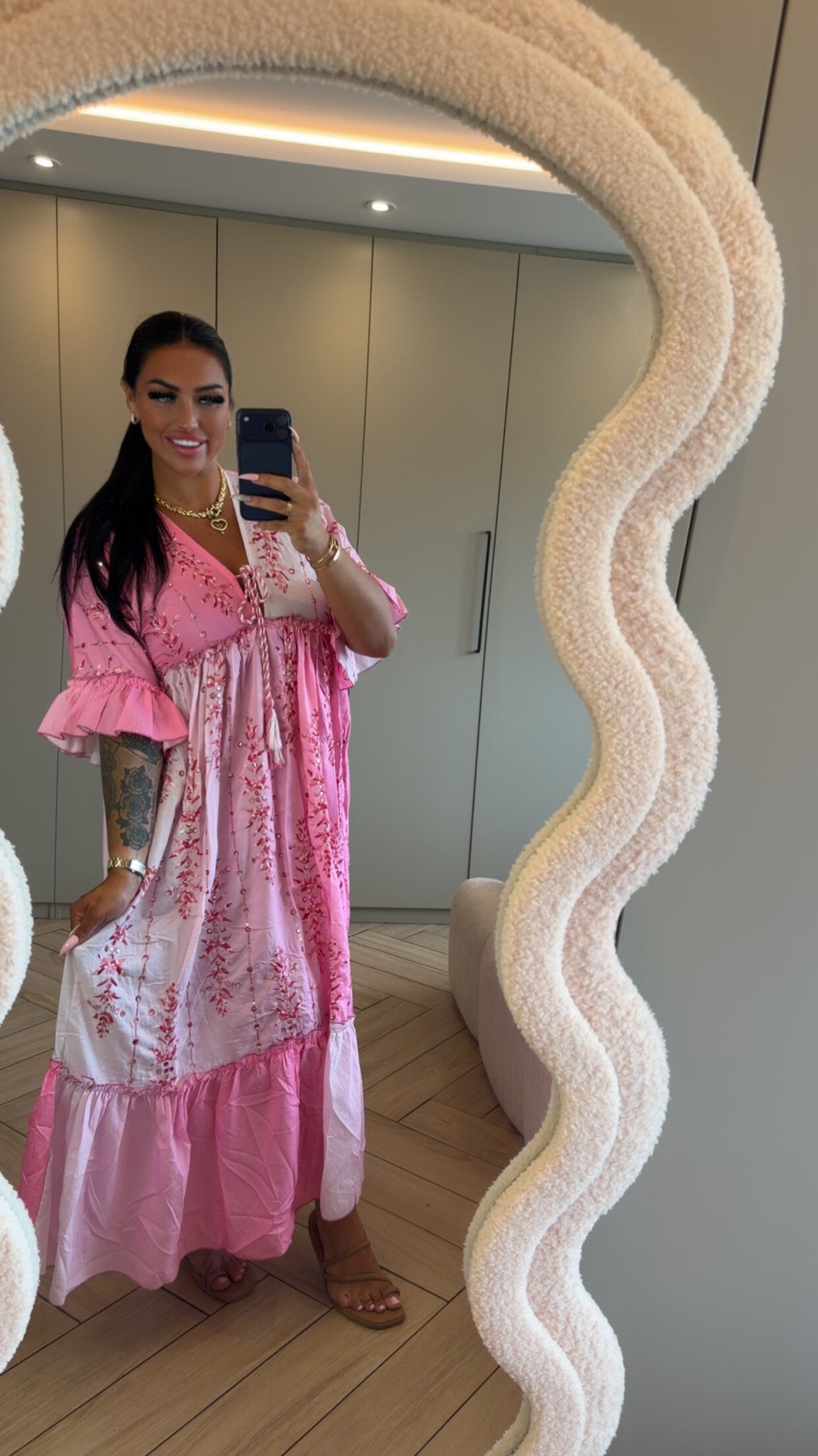 Ibiza jurk met glitters in 2 kleuren