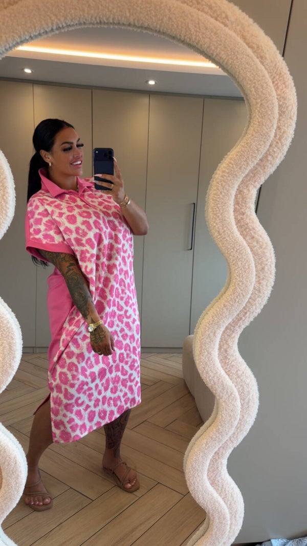 Comfy panter jurk oversized in 6 kleuren