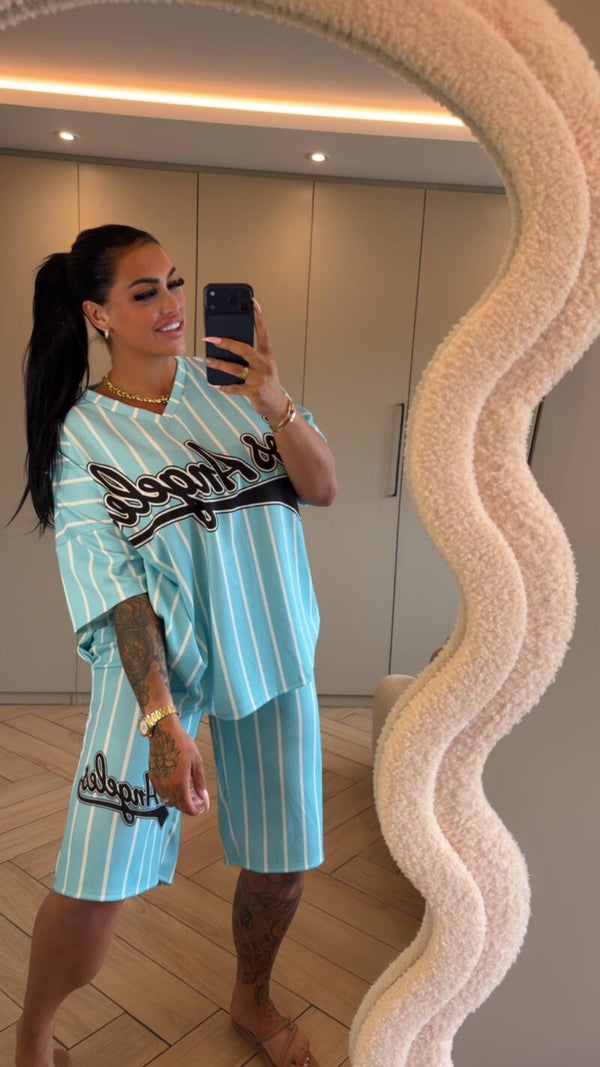 Baseball set met 3 kwart broek oversized