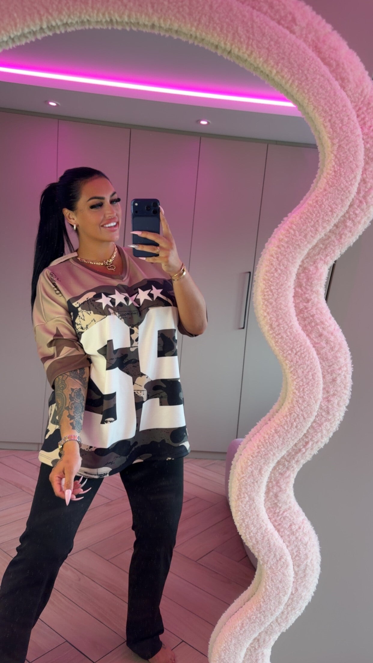Army oversized shirts in 2 kleuren