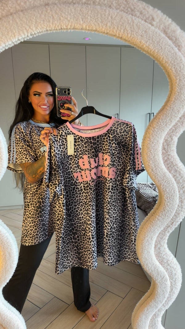 Club amour panter shirt oversized in 2 kleuren