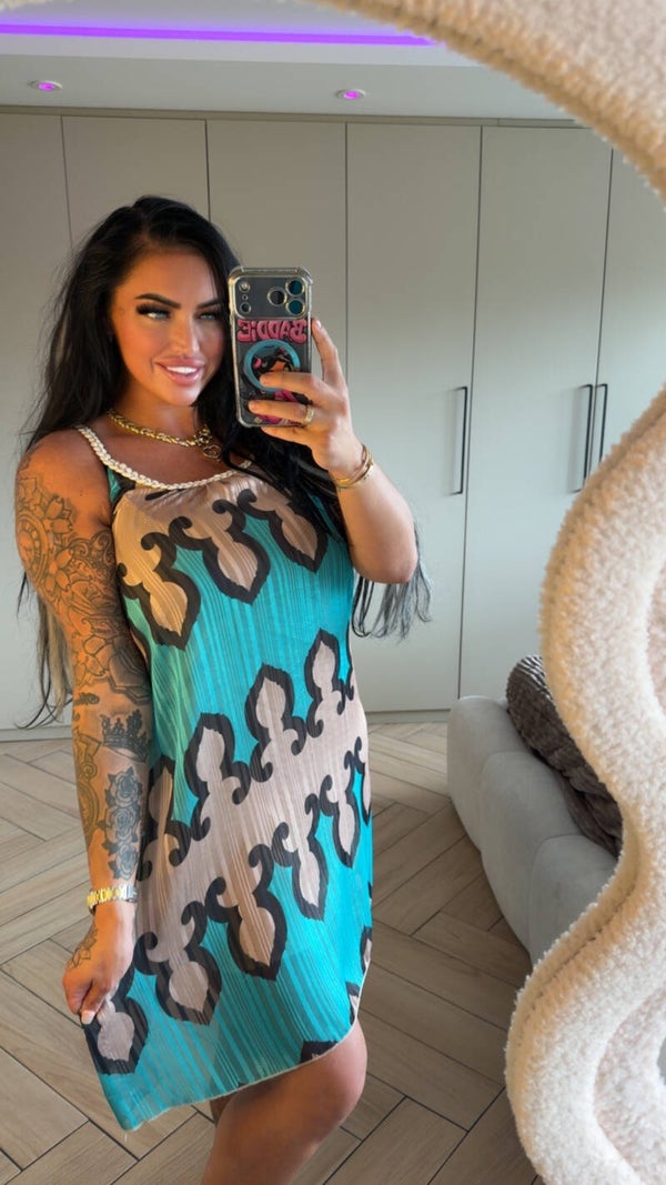 Troiska blouse jurkje turqouise