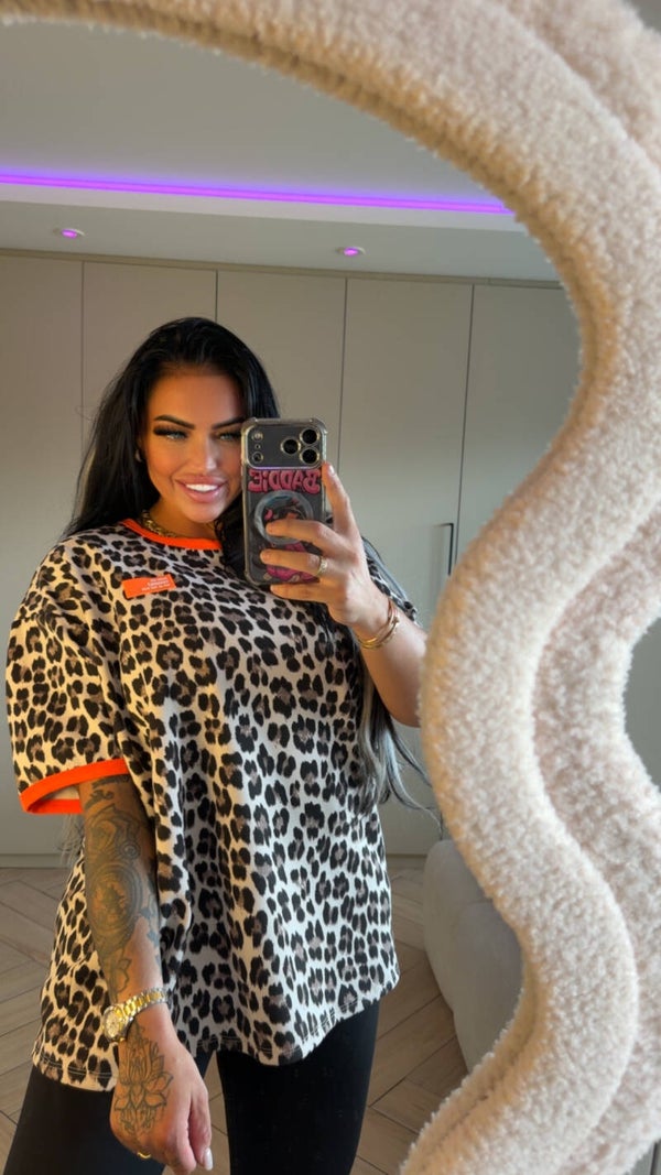 Neon panter shirts in 3 kleuren oversized