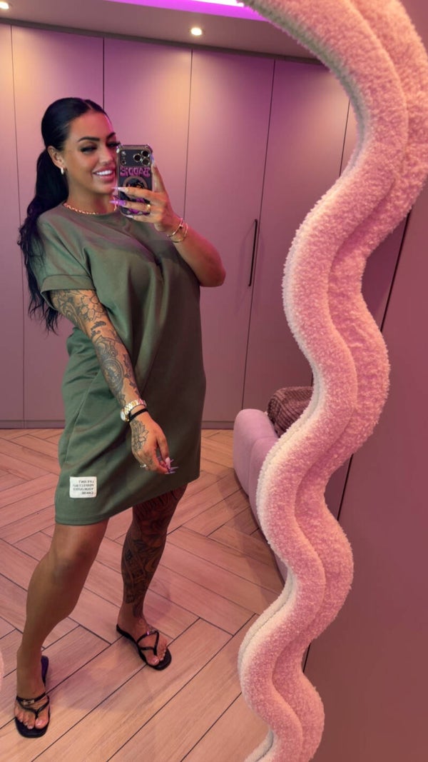 Comfy label jurk army