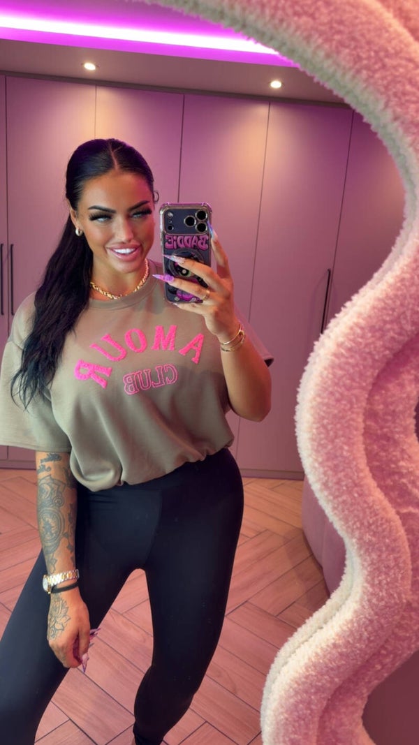 Amour club ballon top taupe
