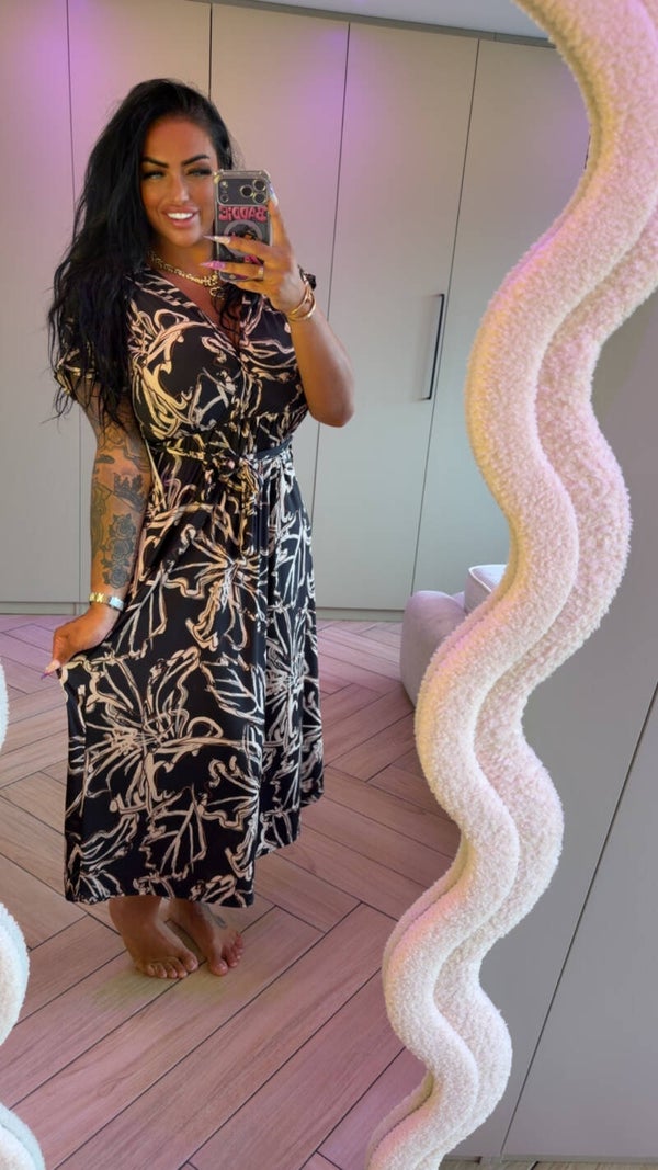 Travelstof jurk stretch