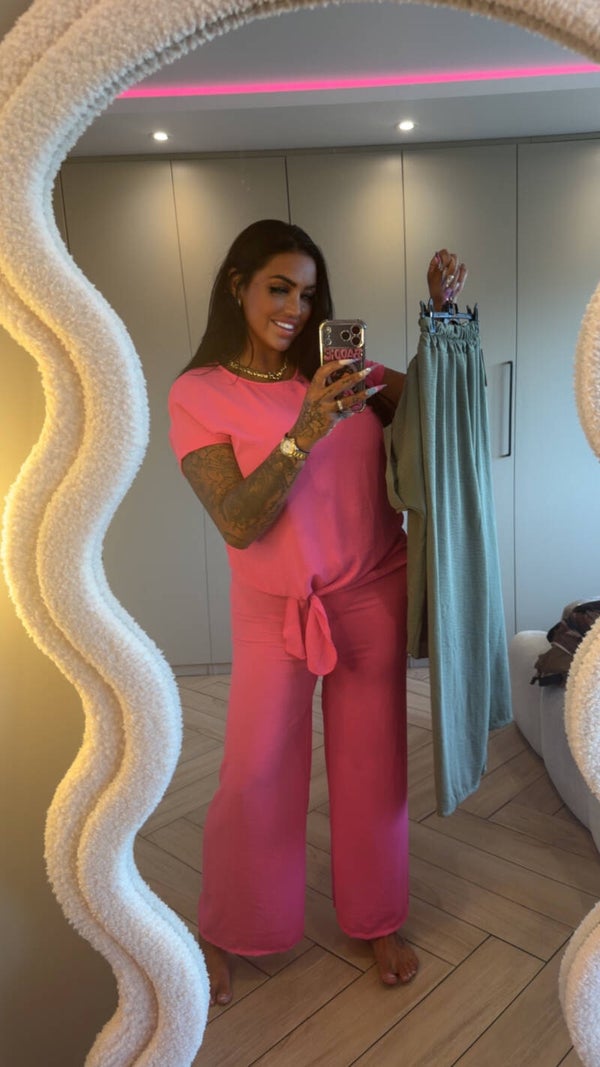 Blouse pak met strik in 2 kleuren