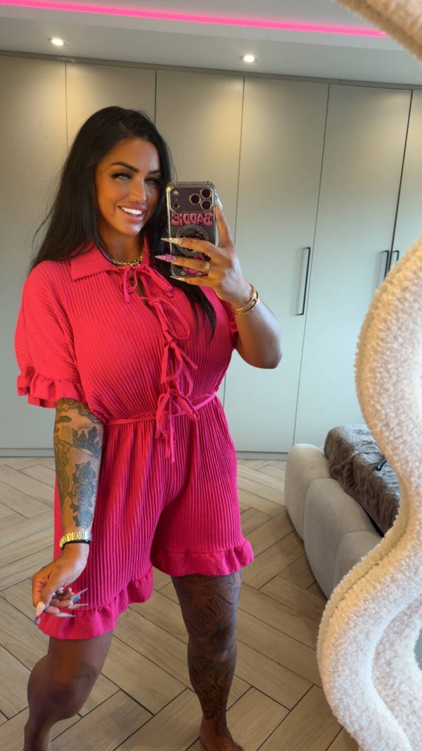 Jumpsuit met strikjes in 3 kleuren