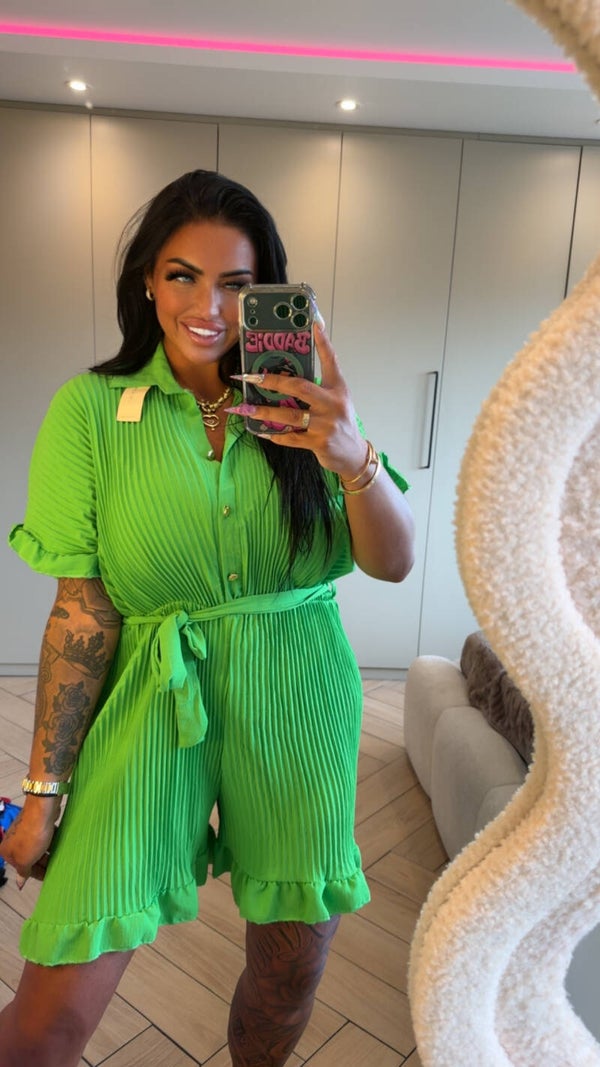 Plissé jumpsuits in 4 kleuren