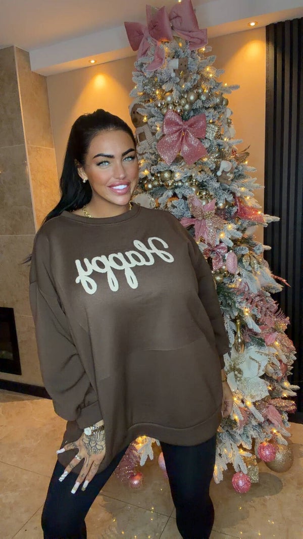 Happy gevoerde trui  oversized