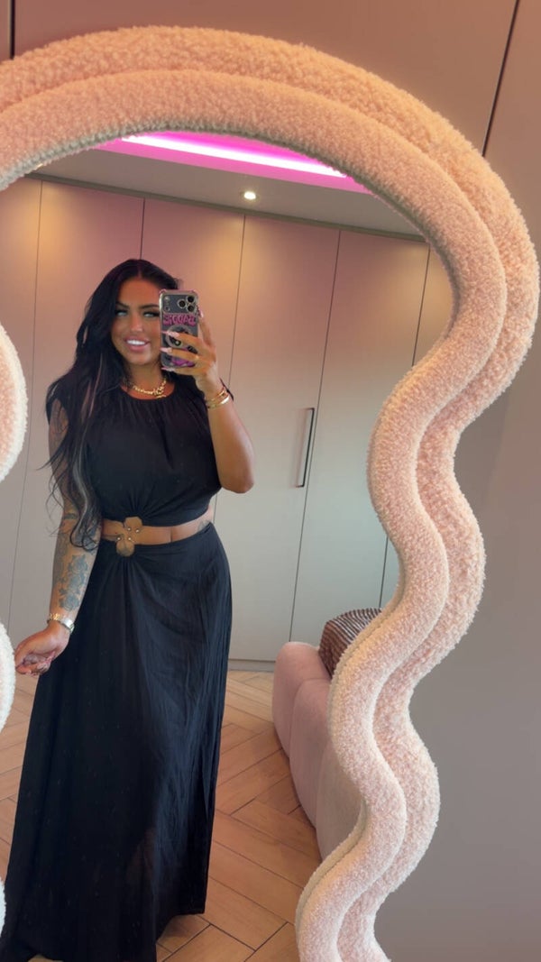 Zwart rok set met ringen zwart