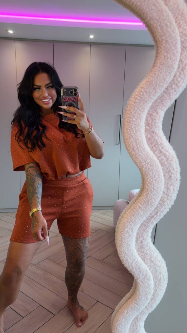 Strass steentjes crop setjes in 5 kleuren
