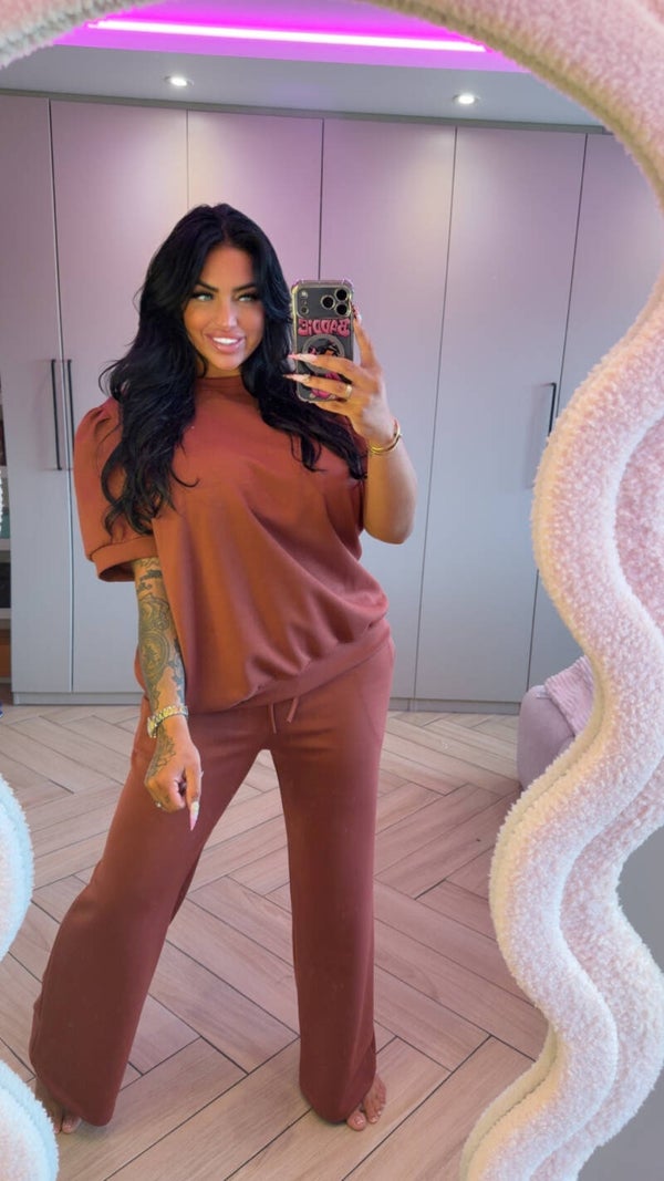 Luxe comfypak met ballon shirt peach