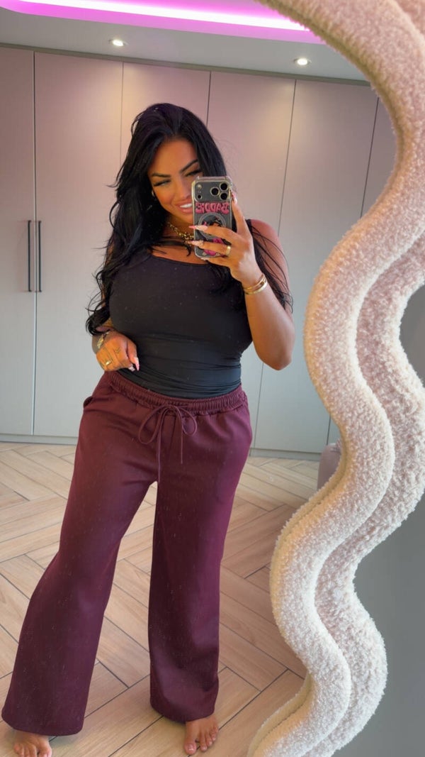 Plum jogger pants