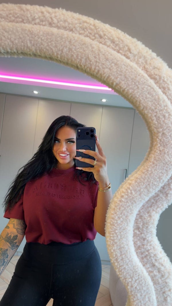 Crop shirt Bordeaux