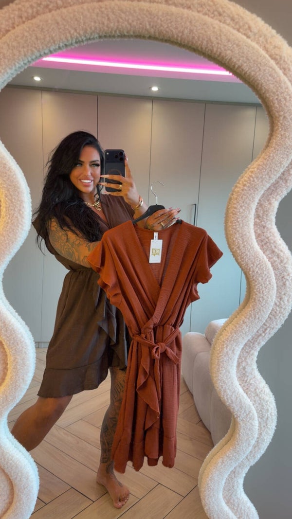 Blouse overslag jurkje in 2 kleuren