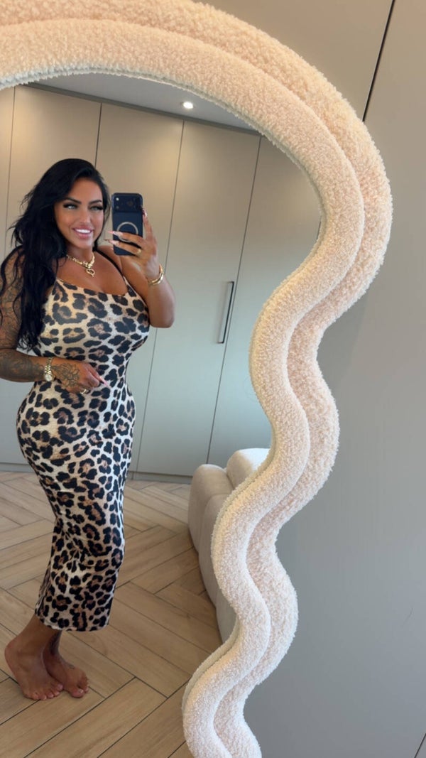 Panter rib jurk
