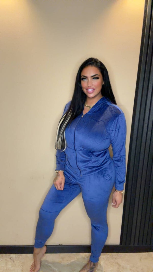 Fluweel pak denim