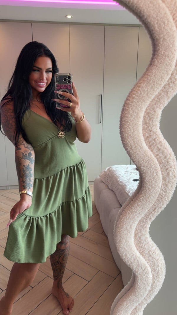 Groen blouse jurkje met maantje