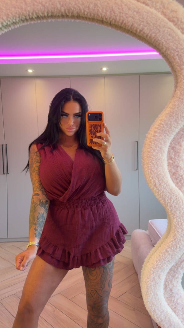 Playsuit met broekrokje in 3 kleuren