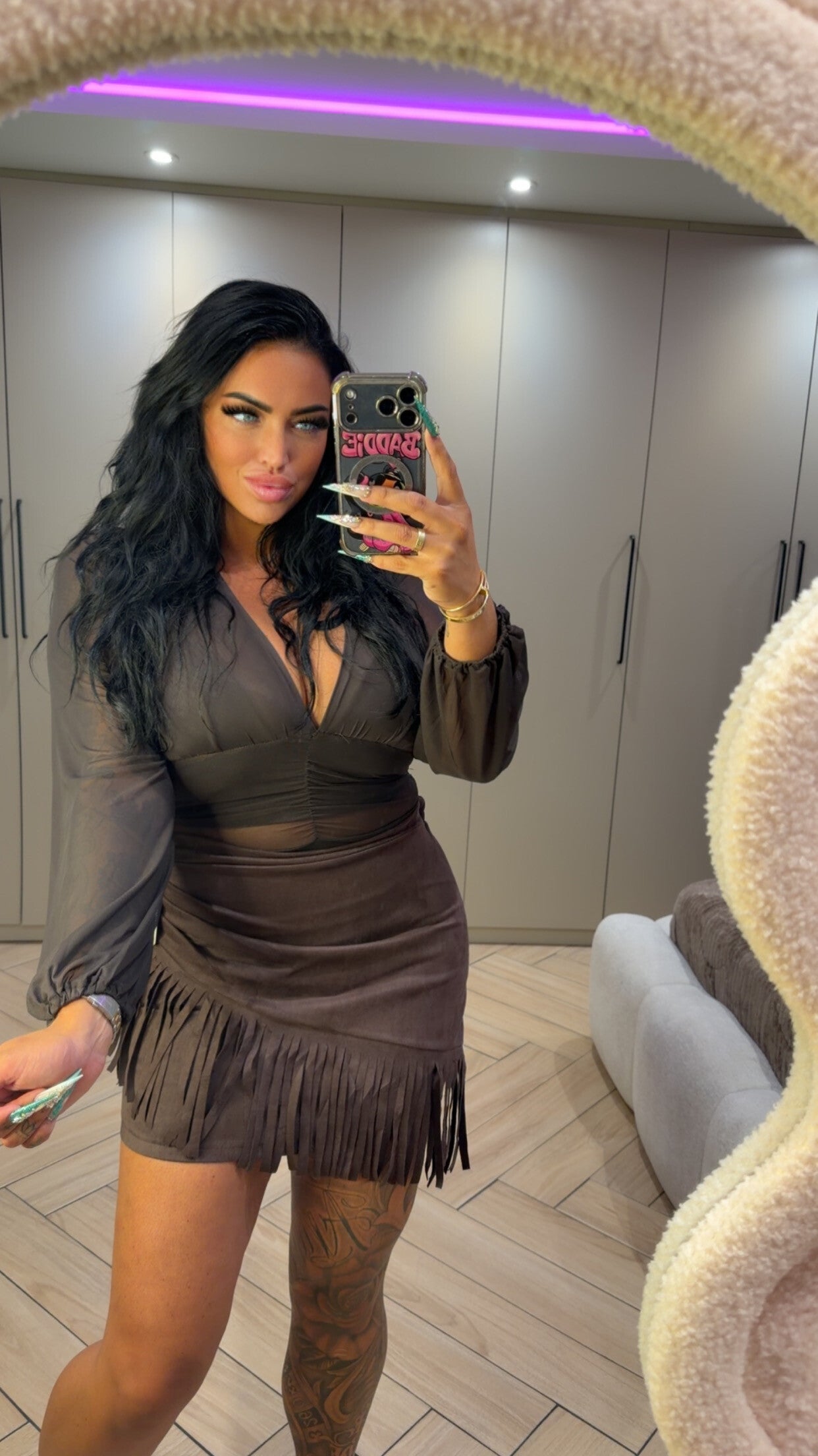 Suède rokje in 2 kleuren