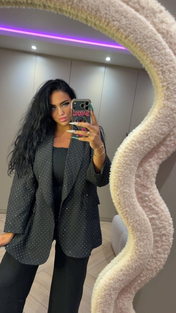 Oversized blazer met glitters