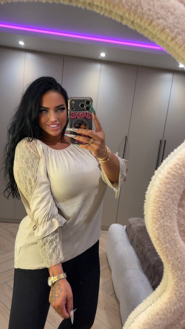 Blouse kant met glitter