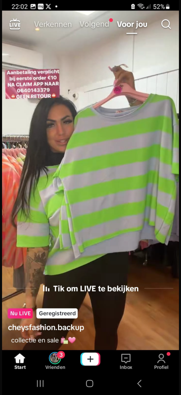 Shirt neon azzura