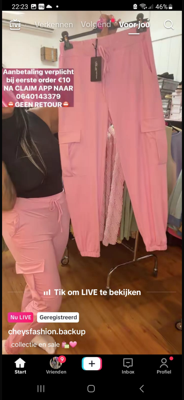 Cargo broek travelstof