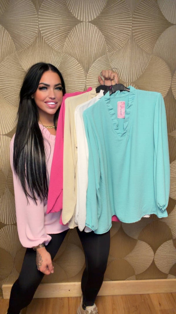 V hals roesel blouse