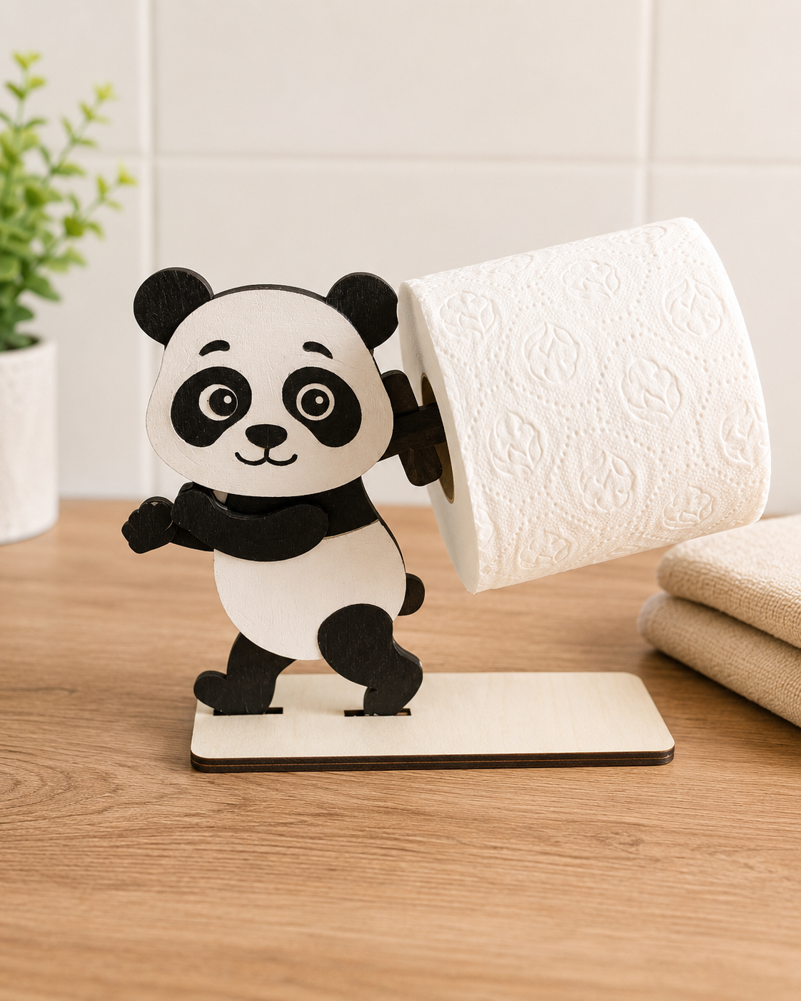 Panda wc Rollen Halter