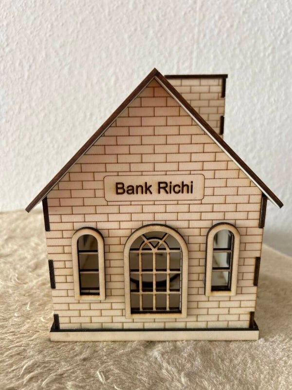 Spardose Bank mit Wunschname