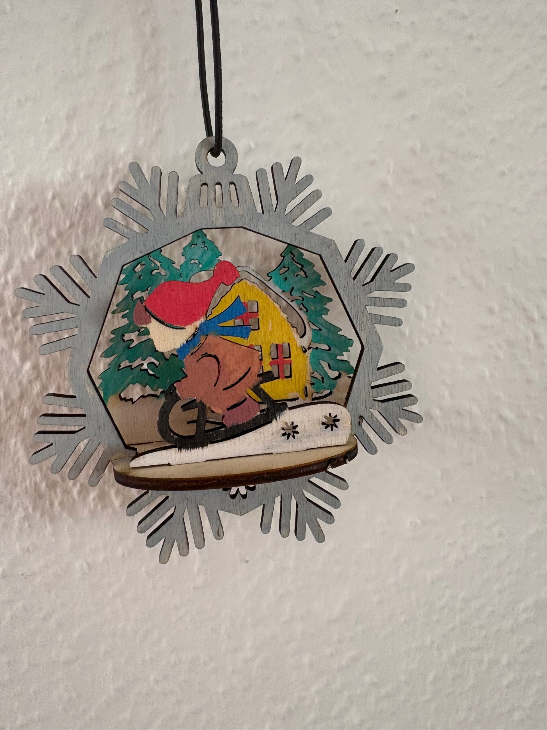 Aufhänger Kind mit Schlitten