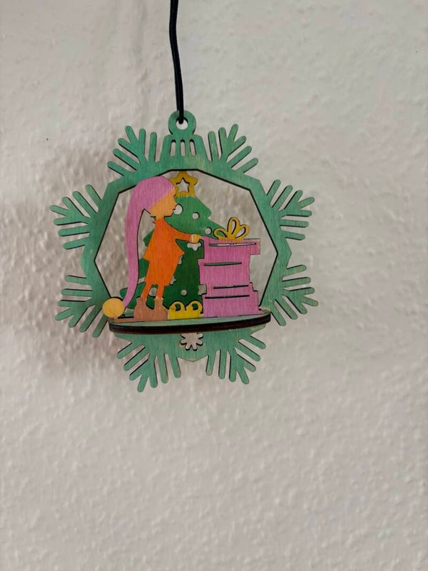 Aufhänger Schneeflocke Wichtel