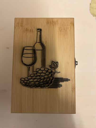 Wein Set graviert
