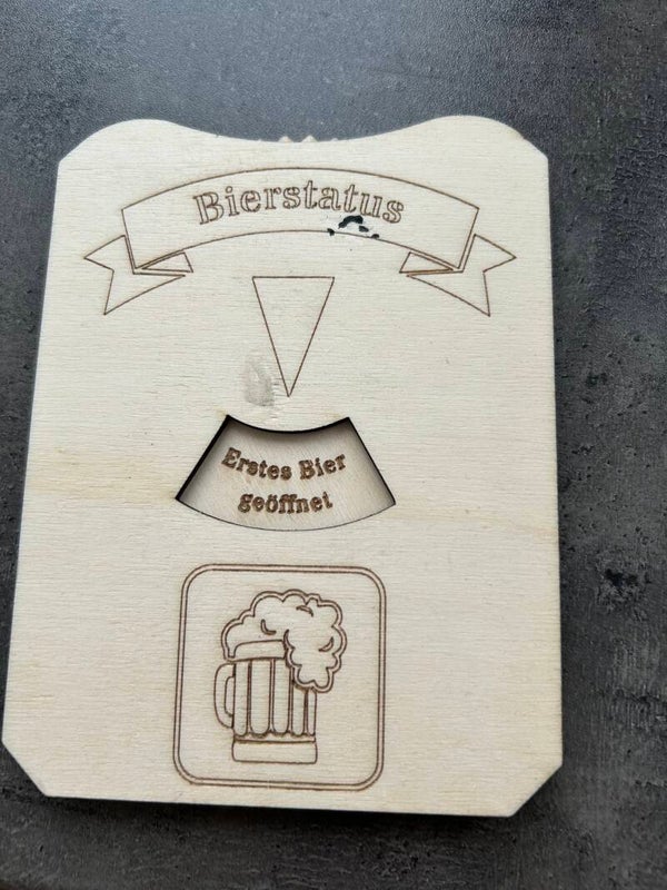 Parkscheibe Bierstatus