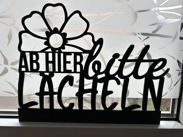 Wandbild ab hier bitte Lächeln