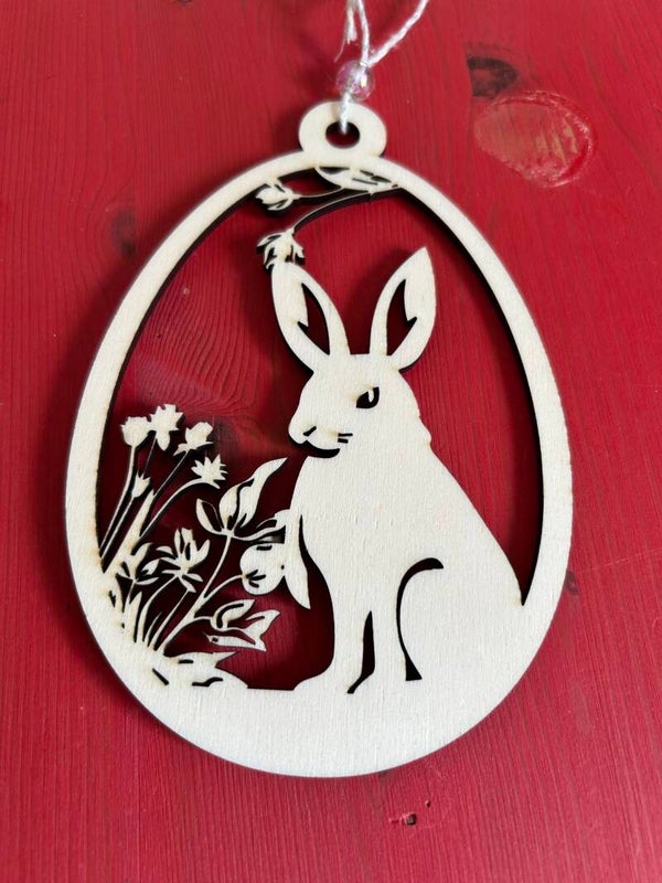 Ostern Aufhänger sitzender Osterhasen