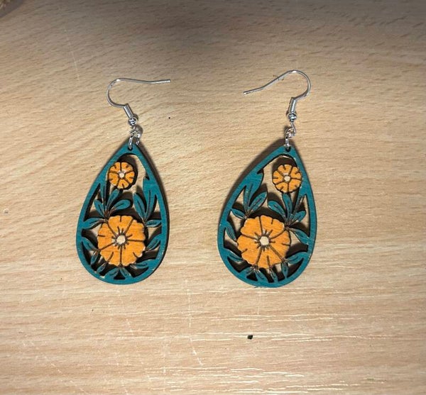 Schöne Blumen Ohrringe Nr.3