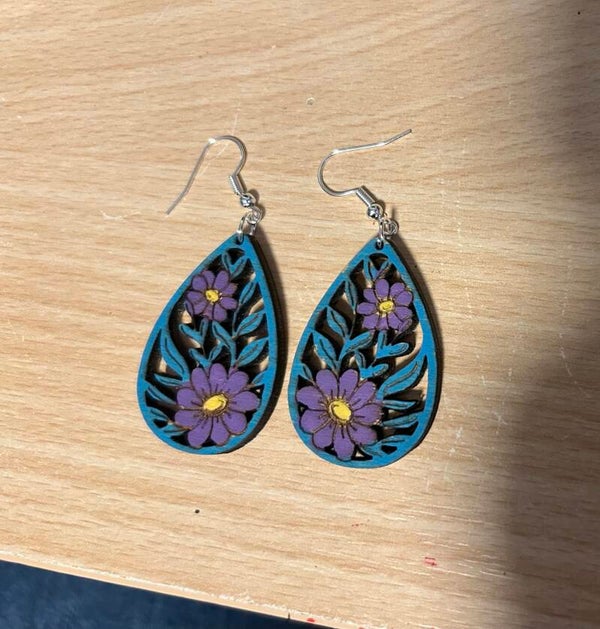 Schöne Blumen Ohrringe Nr4.