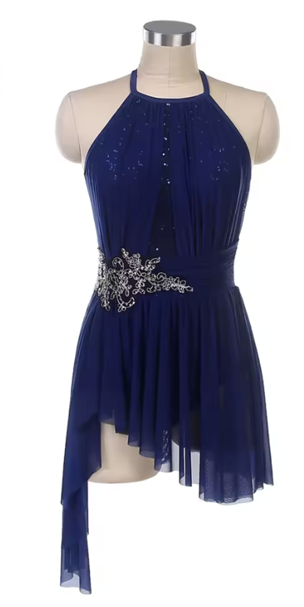 Sequin Bodice Lyrical Dance Dress, with Side embellishment
