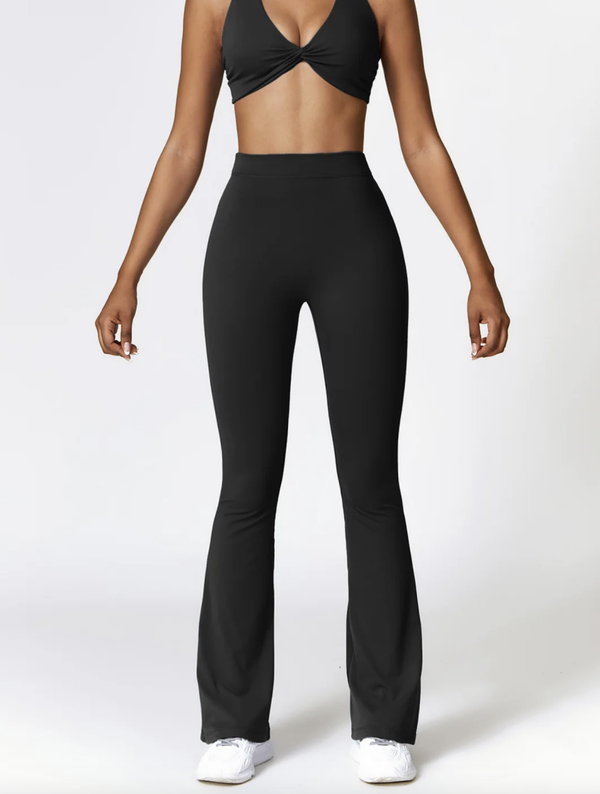 V-Shaped High Waist Flare Leggings