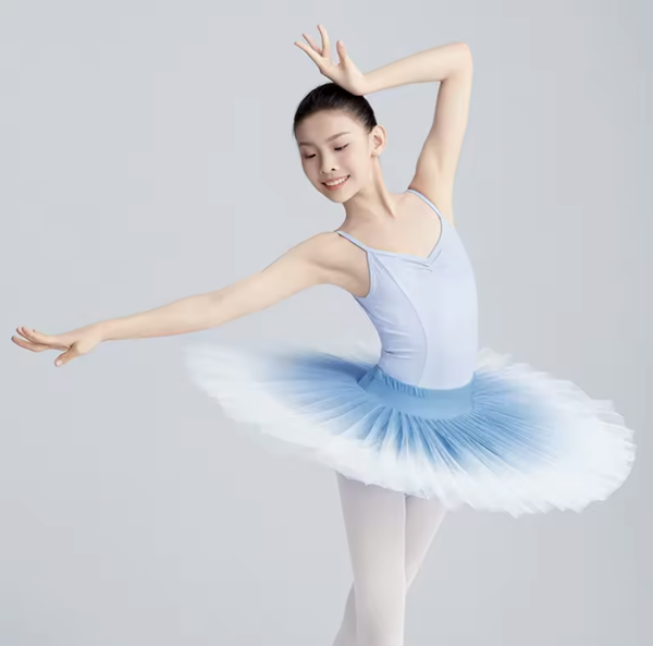 Girls’ Swan Lake Ballet Tutu – 5 Layers Gradient Performance Skirt