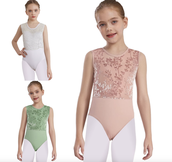 Velvet Printed Ballet Leotard