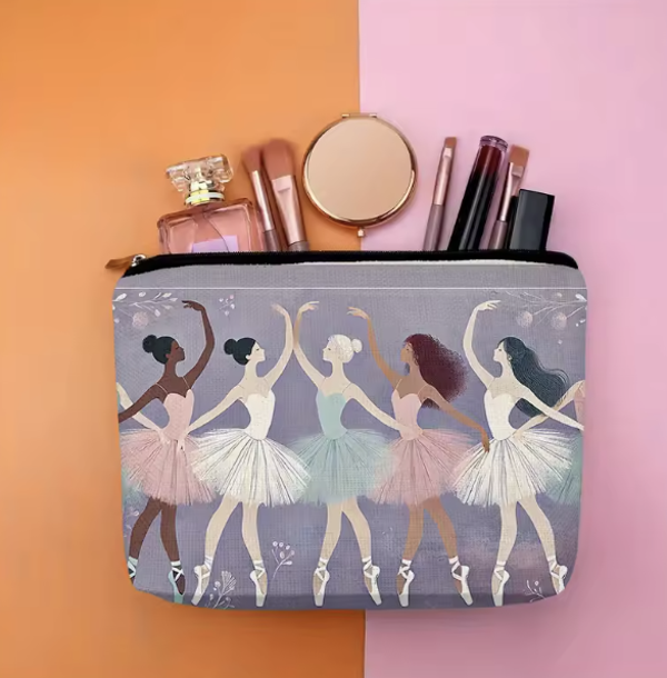 Elegant Ballet Dancer Makeup Bag