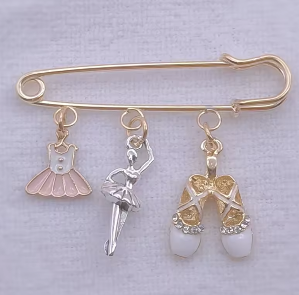 Fashion Ballet Girl Enamel Brooch