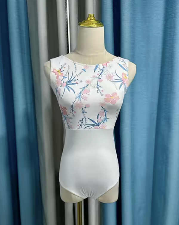 Adult Floral Printed Ballet Leotard